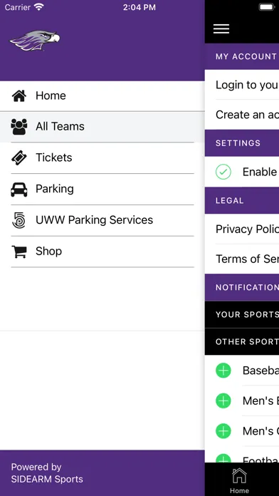 UWW Warhawks Athletics Screenshots