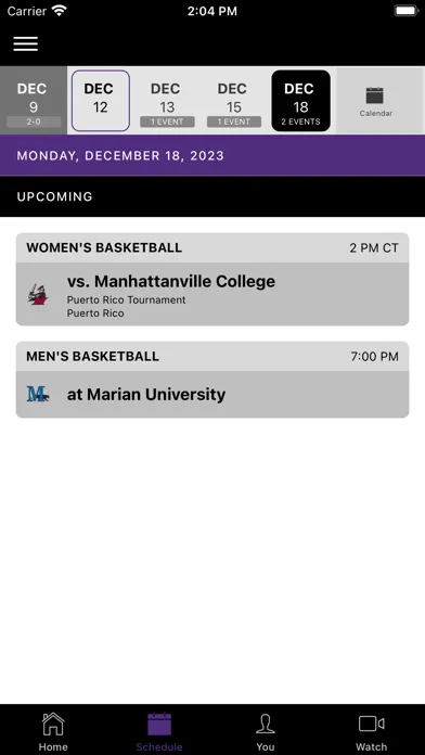 UWW Warhawks Athletics Screenshots