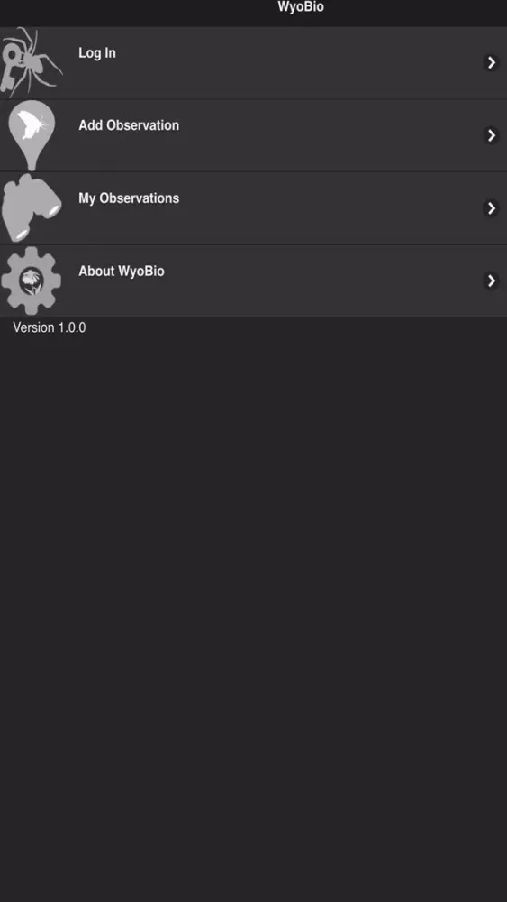 WyoBio Mobile Screenshots