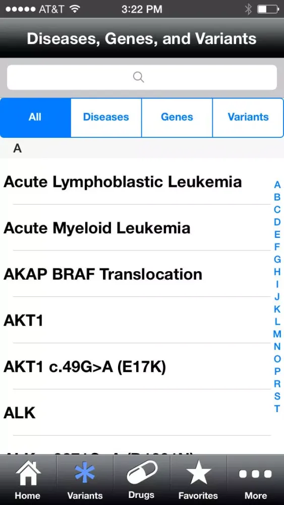 Tangkapan skrin My Cancer Genome