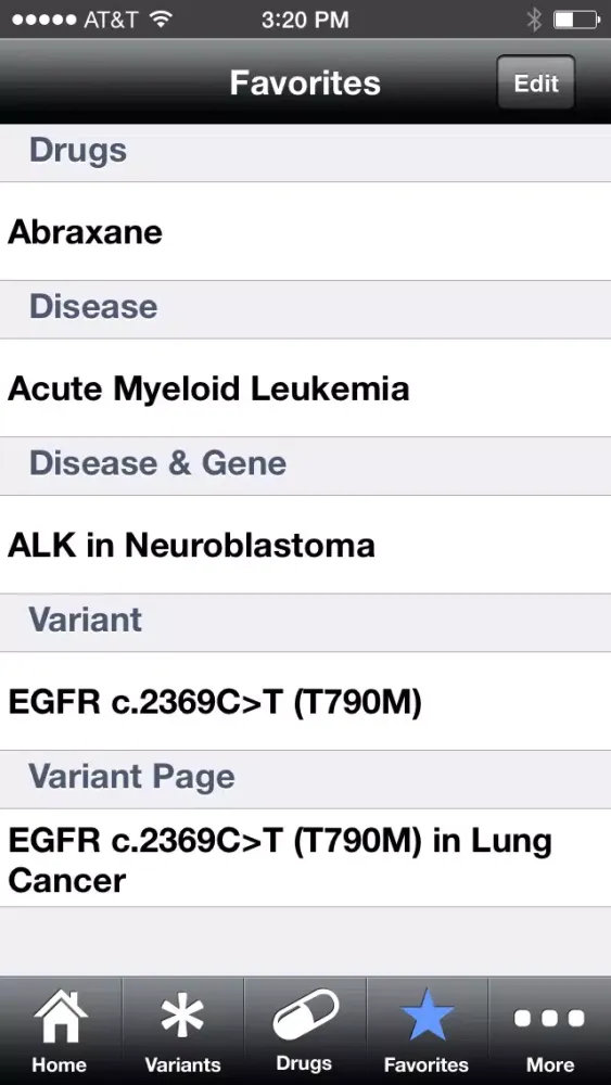 Tangkapan skrin My Cancer Genome