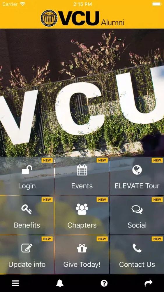 VCU Alumni Screenshots