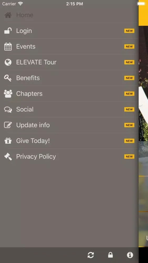 VCU Alumni Screenshots