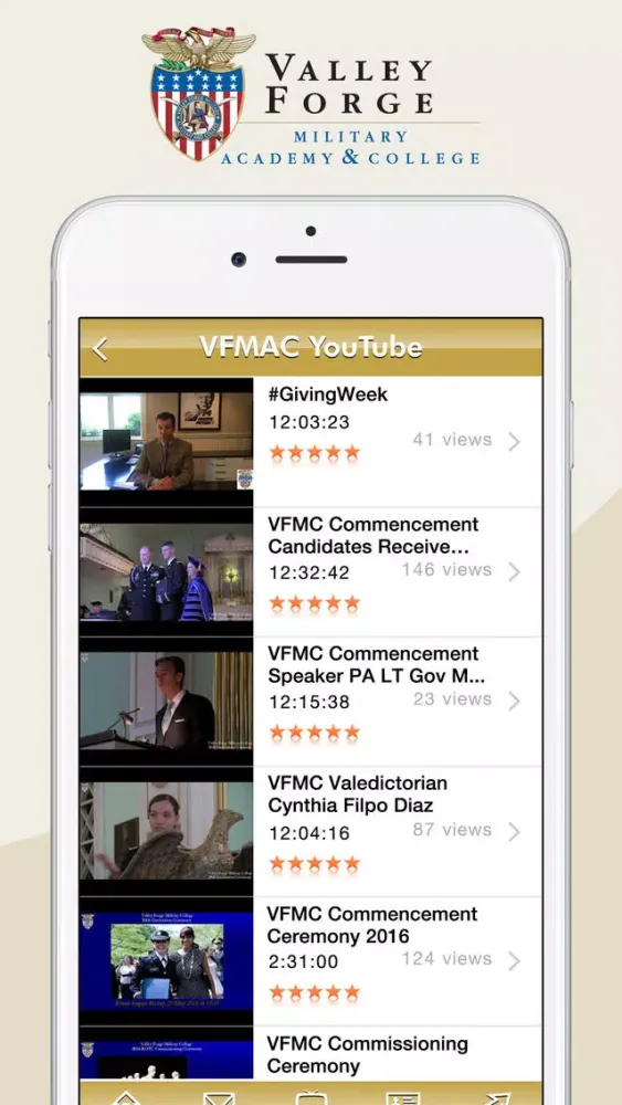 Capturas de tela do Valley Forge Military Academy