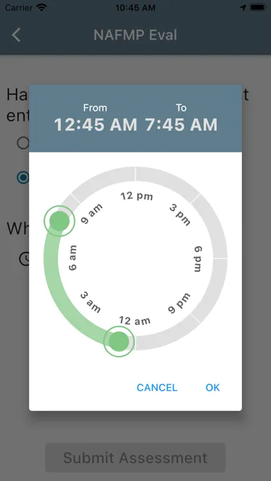 Capturas de pantalla de VTTI NAFMP Sleep Study