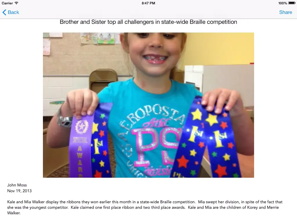 Capturas de pantalla de Wasatch School District News iPad 