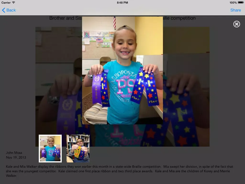 Capturas de pantalla de Wasatch School District News iPad 