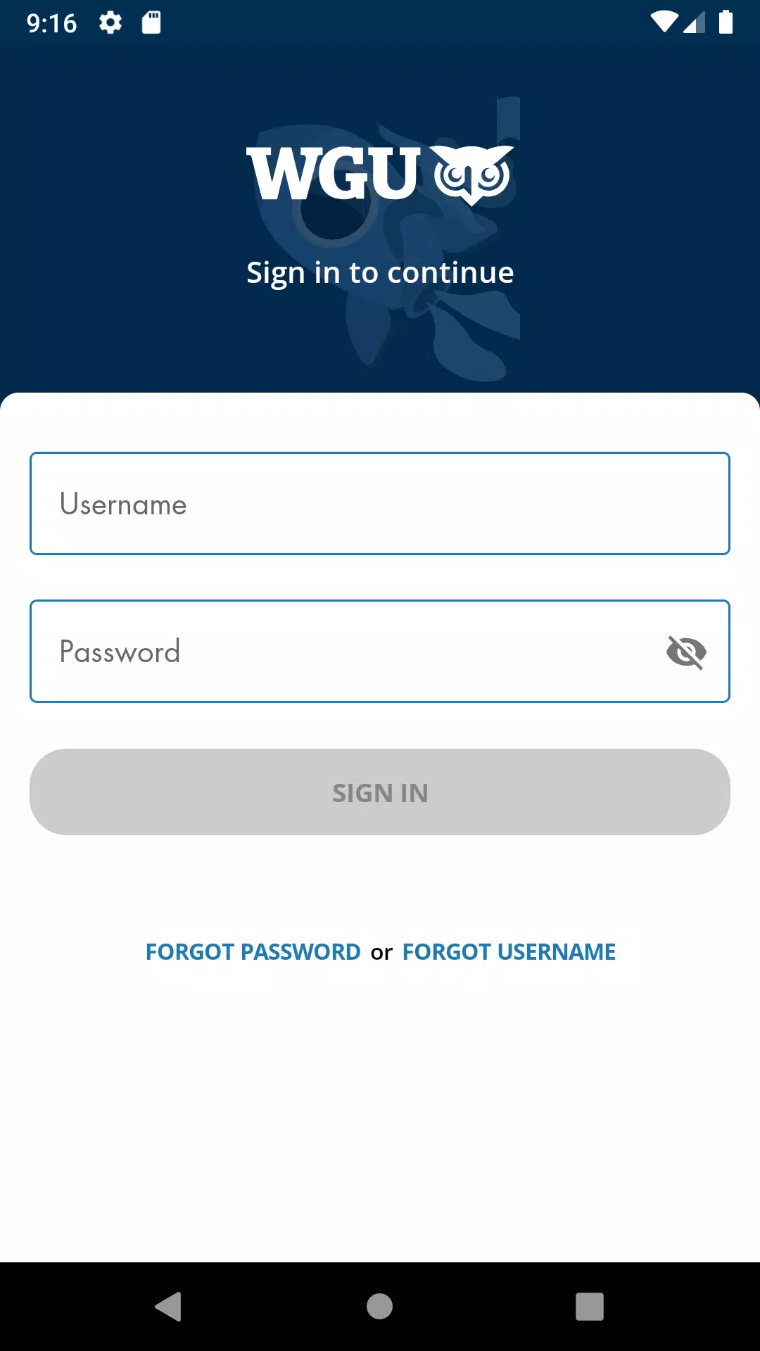 myWGU Mobile Screenshots1