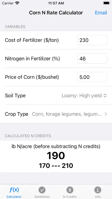 Corn N Rate Calculator應用截圖