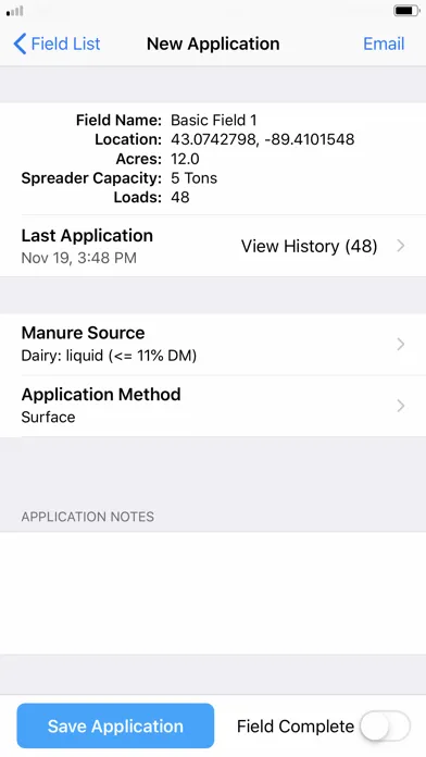 Manure Tracker Screenshots