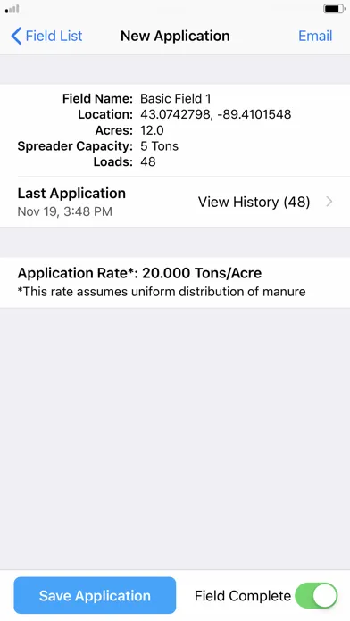 Manure Tracker Screenshots