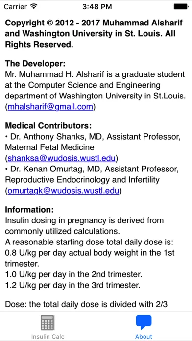 WUSM OB Insulin سکرین شاٹس