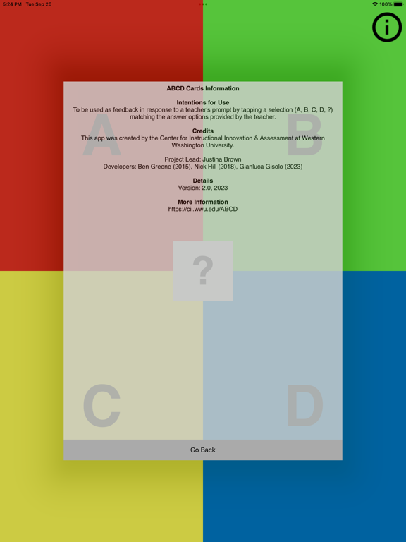 Zrzuty ekranu ABCD Cards iPad 