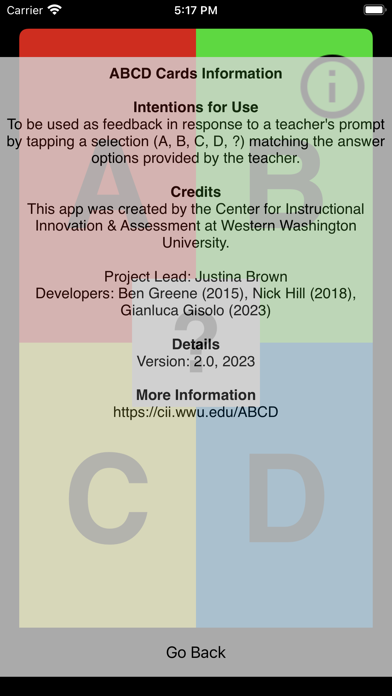 Zrzuty ekranu ABCD Cards