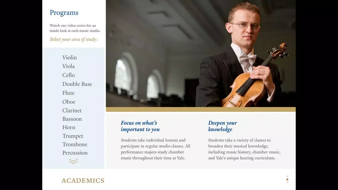 Yale Music Screenshots