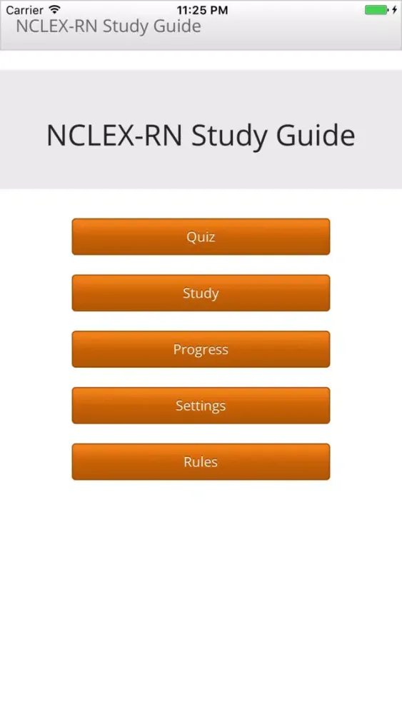 Zrzuty ekranu NCLEX RN Study Guide