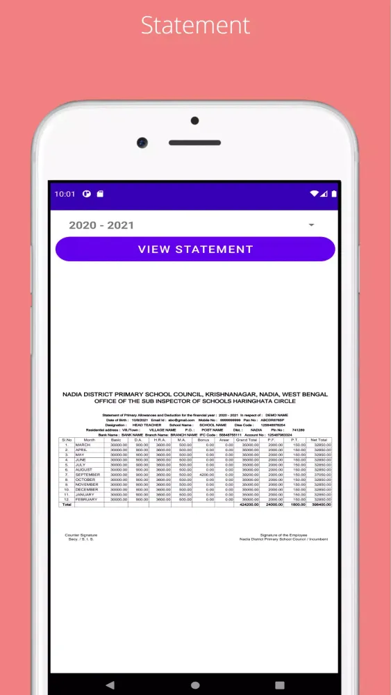 Salary Statement应用截图