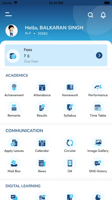 Screenshot di Edunext Parent