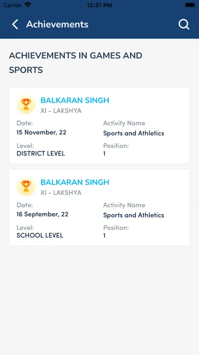 Screenshot di Edunext Parent