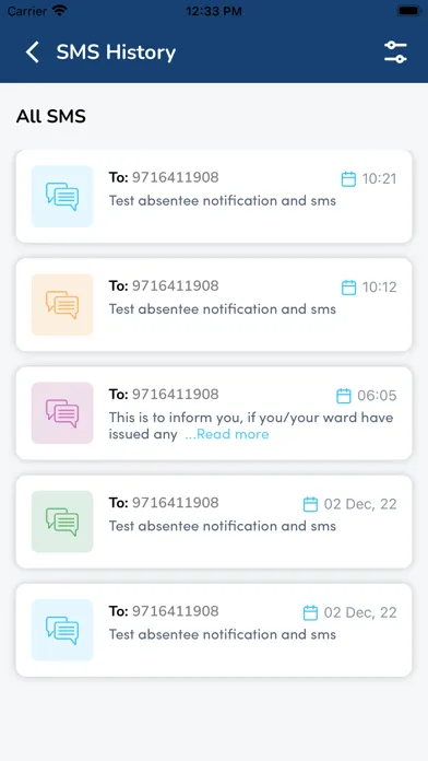 Screenshot di Edunext Parent