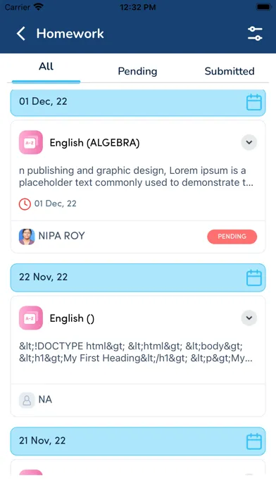 Screenshot di Edunext Parent
