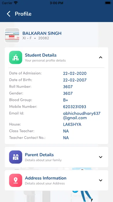 SHIS Parent App スクリーンショット
