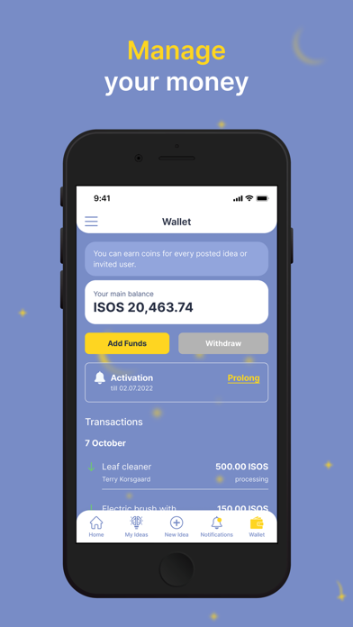 Captures d'écran de ISOS - Idea trading platform