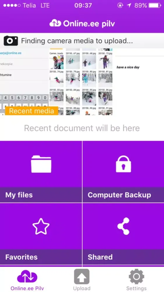 Online.ee pilv Screenshots