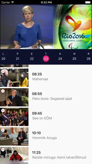 Captures d'écran de ERR ETV