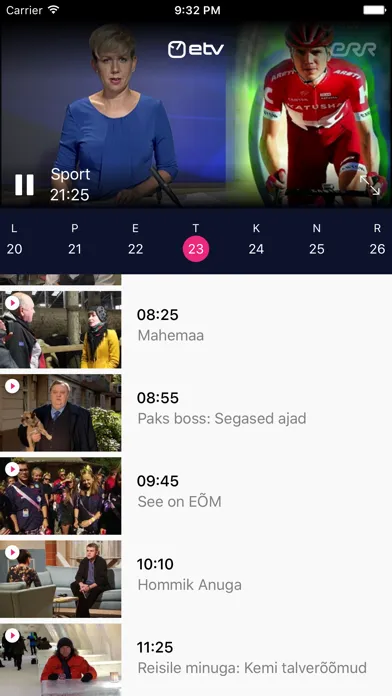 Captures d'écran de ERR ETV
