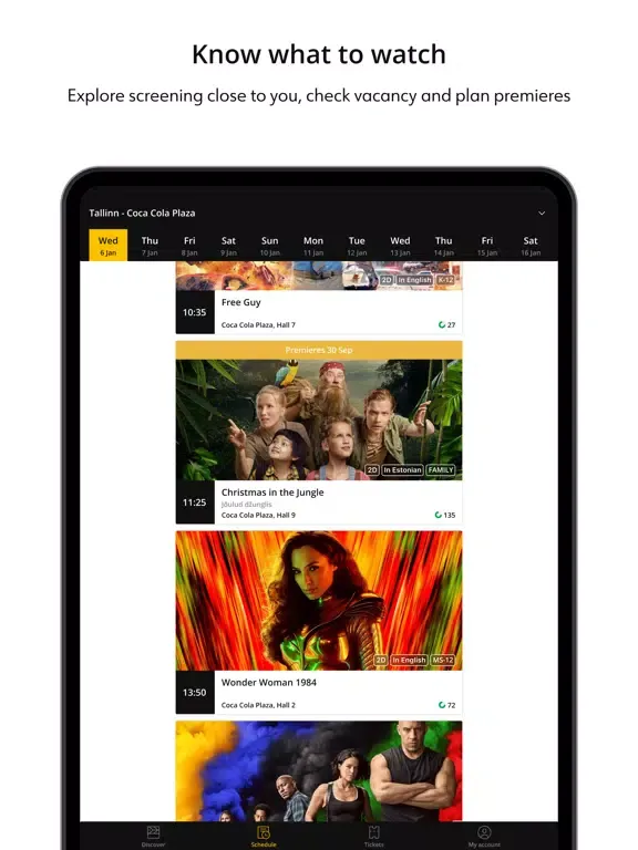 Forum Cinemas Estonia iPad  سکرین شاٹس