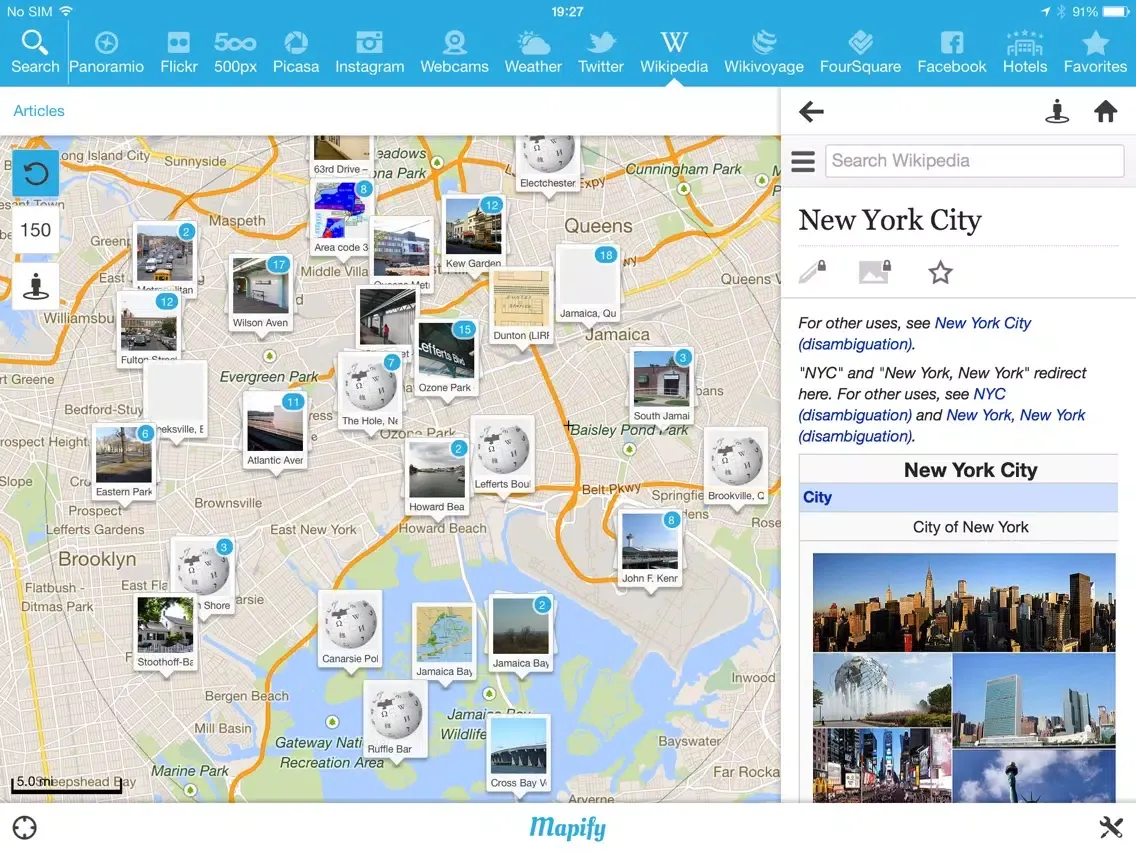 Mapify App - Real Time Media on Map iPad  Screenshots
