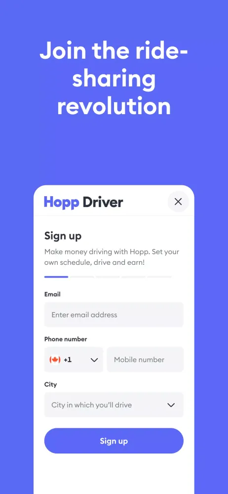 Hopp Driver Screenshots