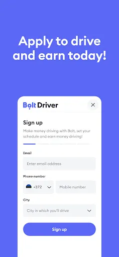 Ảnh chụp màn hình của Bolt Driver: Drive & Earn