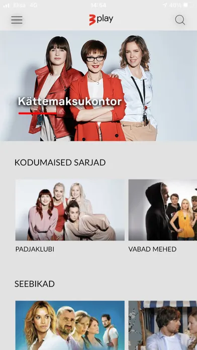 Tangkapan skrin TV3 Play Eesti