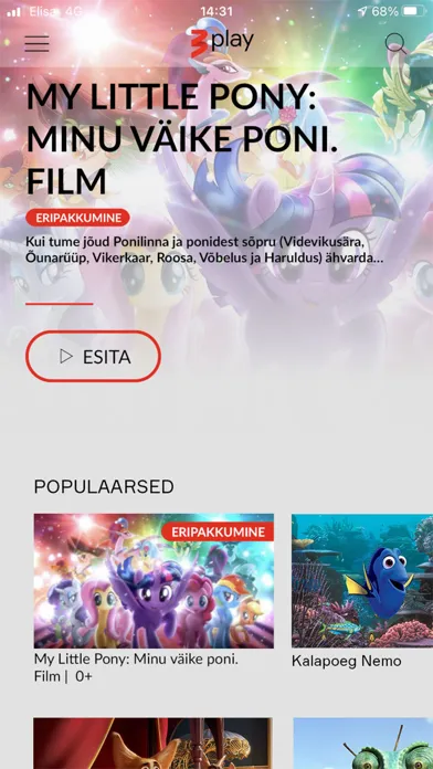 Tangkapan skrin TV3 Play Eesti