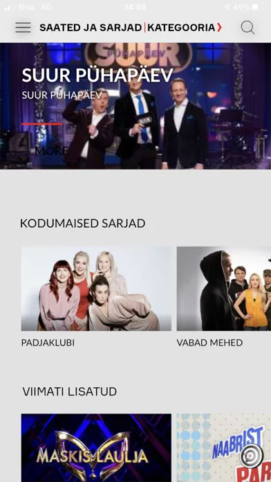 Tangkapan skrin TV3 Play Eesti