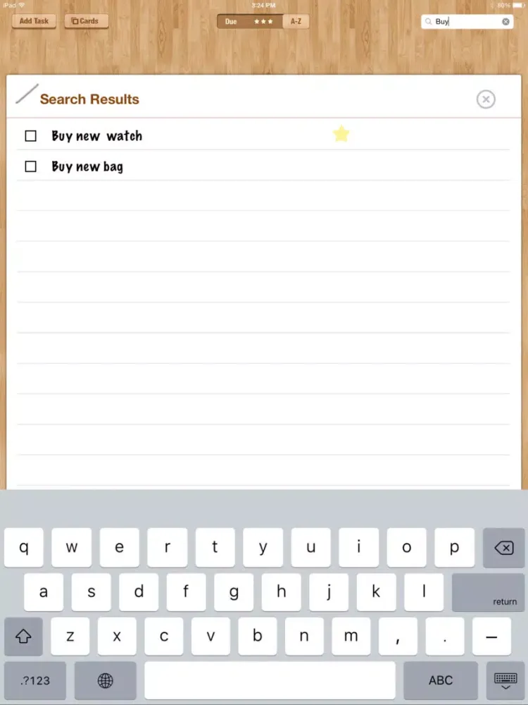 Ảnh chụp màn hình của Task Cards iPad 