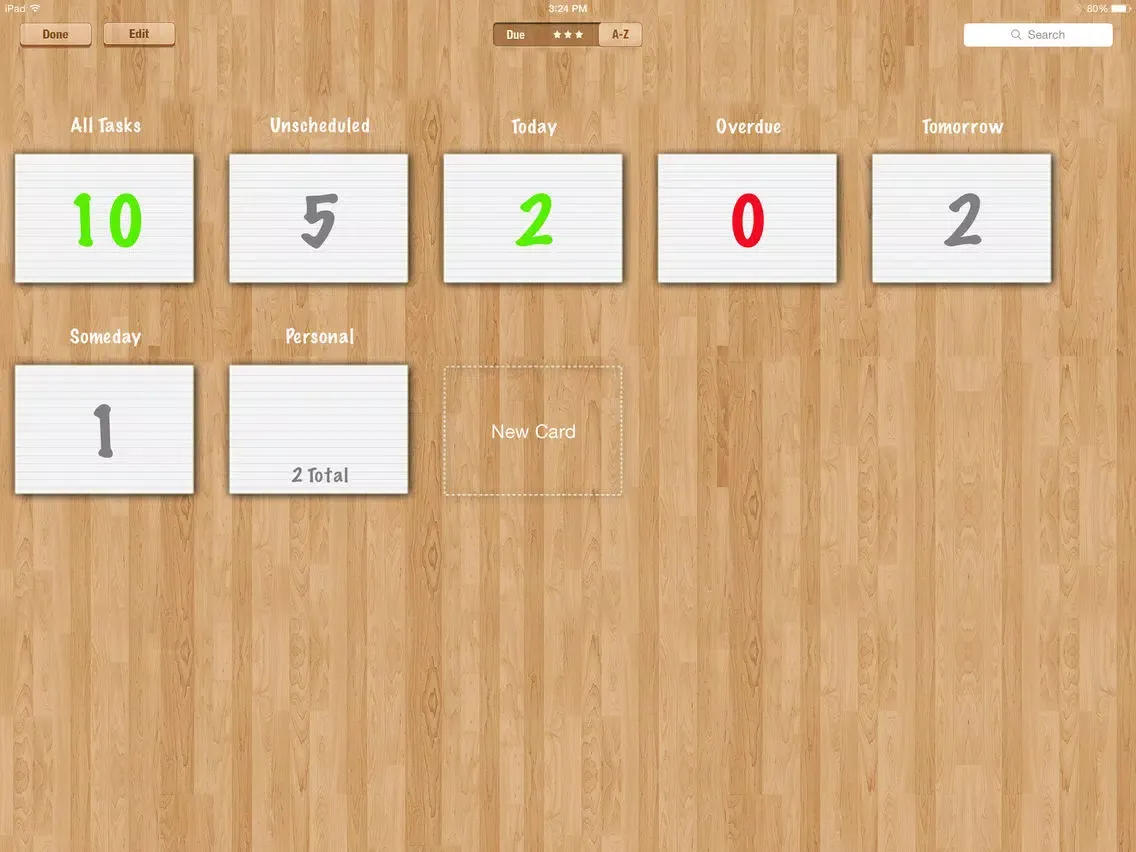 Ảnh chụp màn hình của Task Cards iPad 