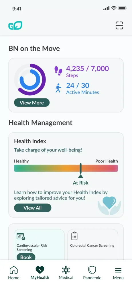 Capturas de tela do BruHealth