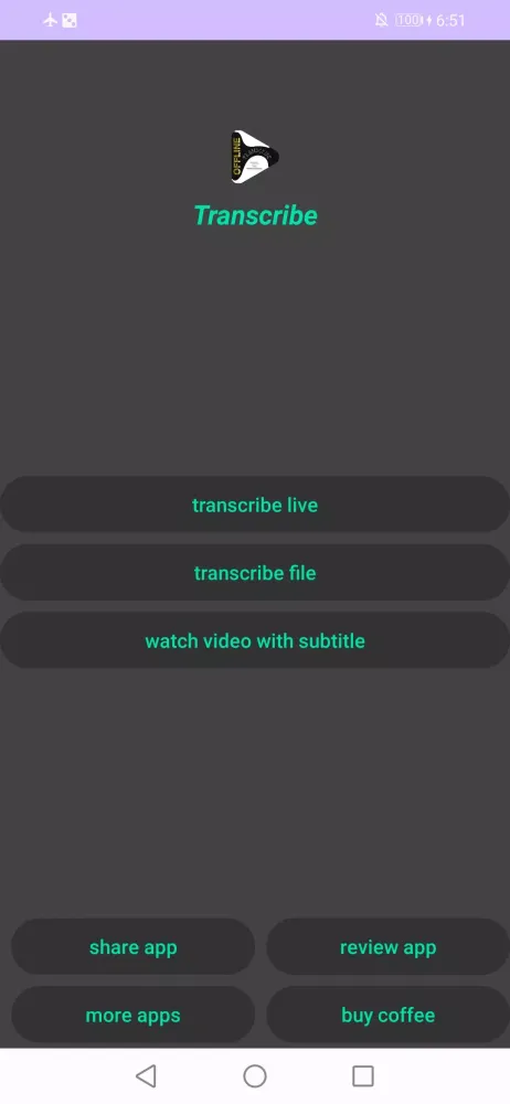 Скриншоты transcribe video file and live