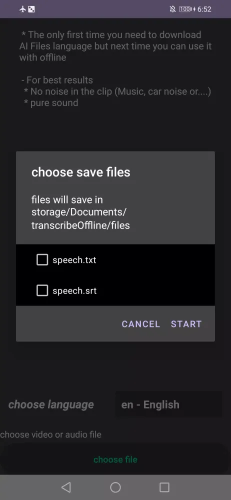 Скриншоты transcribe video file and live