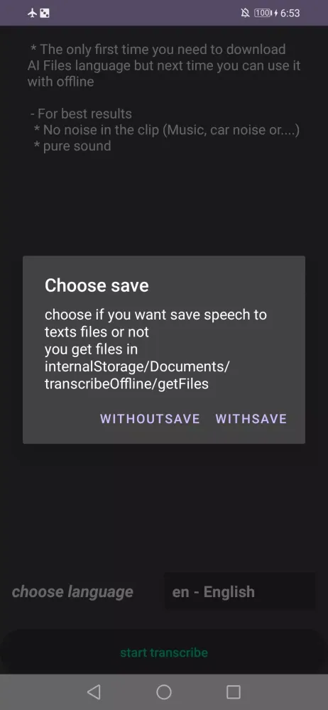 Скриншоты transcribe video file and live
