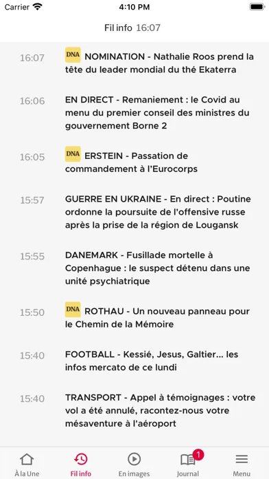 Dernières Nouvelles d'Alsace应用截图