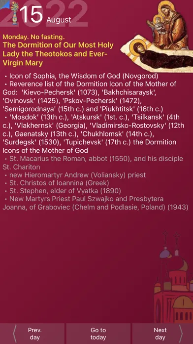 Orthodox Christian Calendar Screenshots