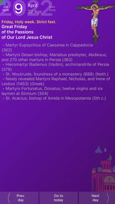 Orthodox Christian Calendar Screenshots
