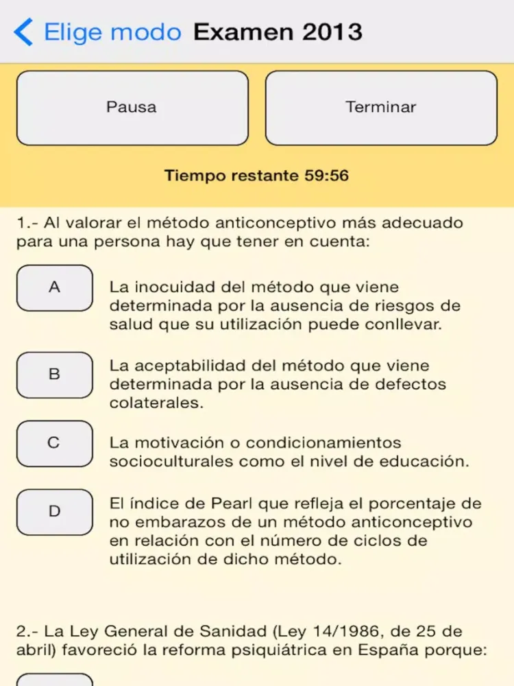 Examen EIR enfermeria iPad 應用截圖