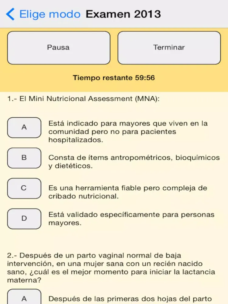Examen EIR enfermeria iPad 應用截圖