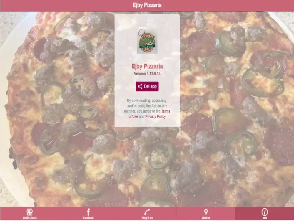 Zrzuty ekranu Ejby Pizzaria iPad 