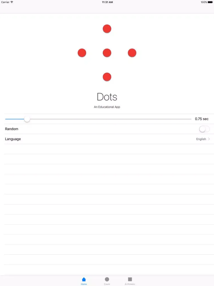 Tangkapan layar Eye-friendly Dots Card iPad 